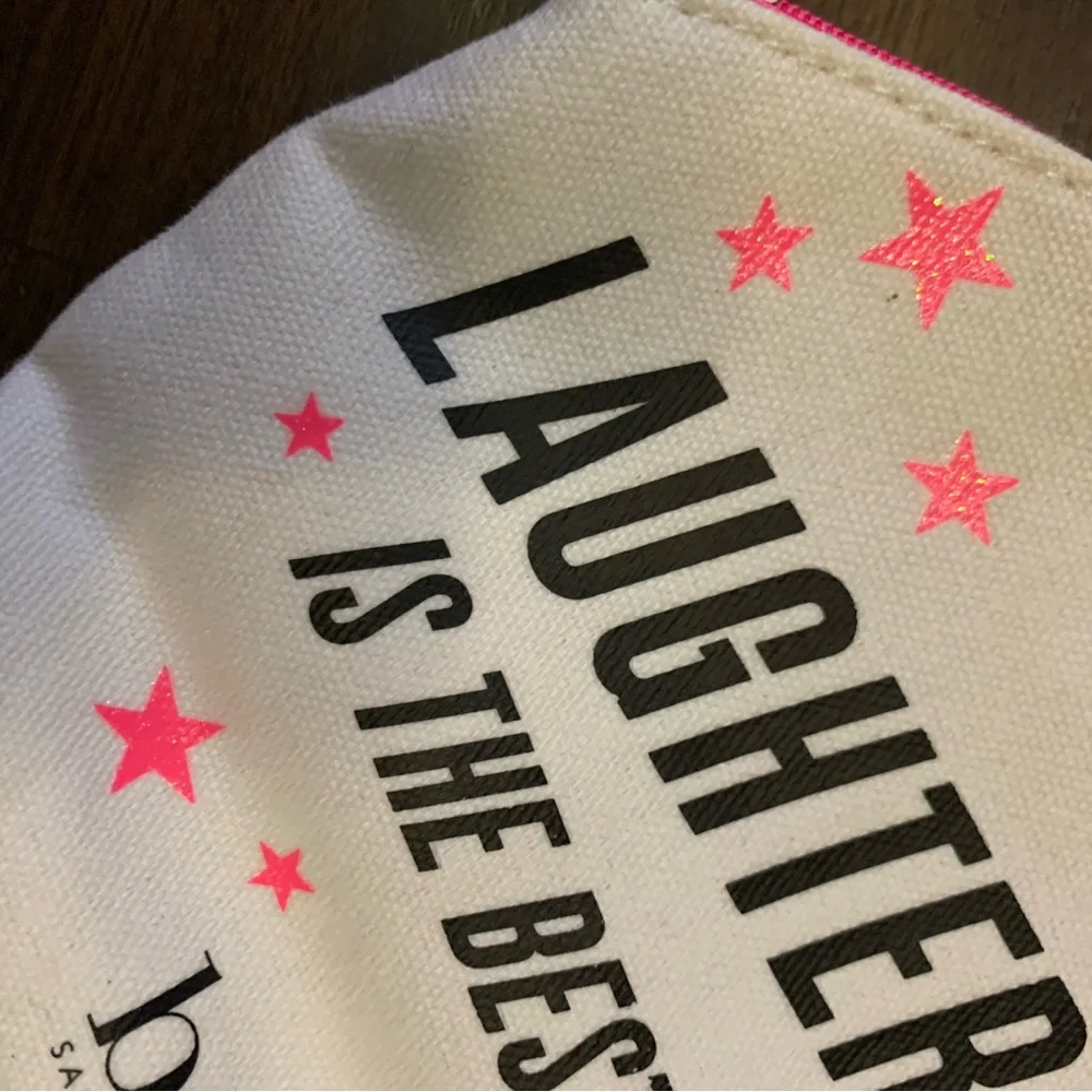 ✅ Benefit “Laughter is the best cosmetic” small cosmetic or makeup bag